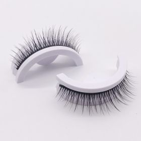 1Pair Glue-free False Eyelashes Wispy Natural Lashes Long Eyelash Self-adhesive Lash Extension Reusable Handmade Lash For Makeup - B01