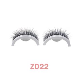 1Pair Glue-free False Eyelashes Wispy Natural Lashes Long Eyelash Self-adhesive Lash Extension Reusable Handmade Lash For Makeup - ZD22