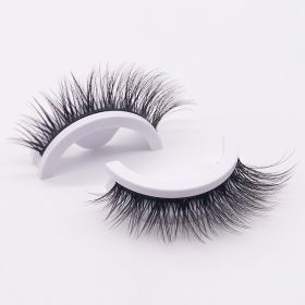 1Pair Glue-free False Eyelashes Wispy Natural Lashes Long Eyelash Self-adhesive Lash Extension Reusable Handmade Lash For Makeup - B30