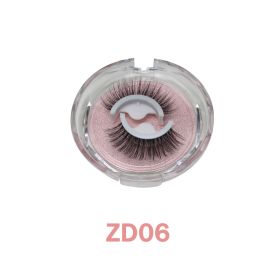 1Pair Glue-free False Eyelashes Wispy Natural Lashes Long Eyelash Self-adhesive Lash Extension Reusable Handmade Lash For Makeup - ZD06