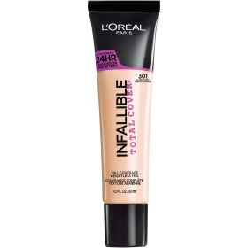 L'Oreal Paris Infallible Total Cover Foundation, Classic Ivory, 1 fl oz - L'Oreal Paris