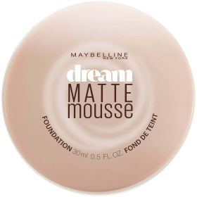 Maybelline Dream Matte Mousse Foundation Makeup, 20 Classic Ivory, 0.64 oz - Maybelline