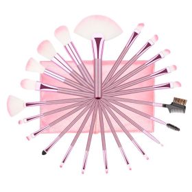 22pcs pink brushes set with bag - default