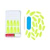 KISS Gel Fantasy Long Coffin Solid Color Glue-On Jelly Nails, Neon Yellow, 28 pieces - KISS USA