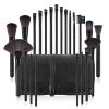 22 Piece Makeup Brush Set; Professional Black Foundation Eyeshadow Brush with Storage Bag for Girls - default