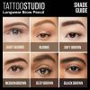 Maybelline Tattoo Studio 36HR Pigment Brow Pencil, Black Brown - Maybelline