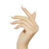 KISS Gel Fantasy Sculpted Long Coffin Glue-On Nails, Glossy Light White, 'True Color', 28 Ct. - KISS USA