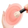 Silicone Washing Pad Makeup Brush Cleaning Cup Folding Bowl Large Beauty Tools Makeup Brush Cleaning Pad - Pink