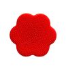 Facial Cleansing Brush Silicone Brush for Face Exfoliating Facial Cleanser Massage Brush Face Wash Foam Scrub Women Beauty Tool - Red